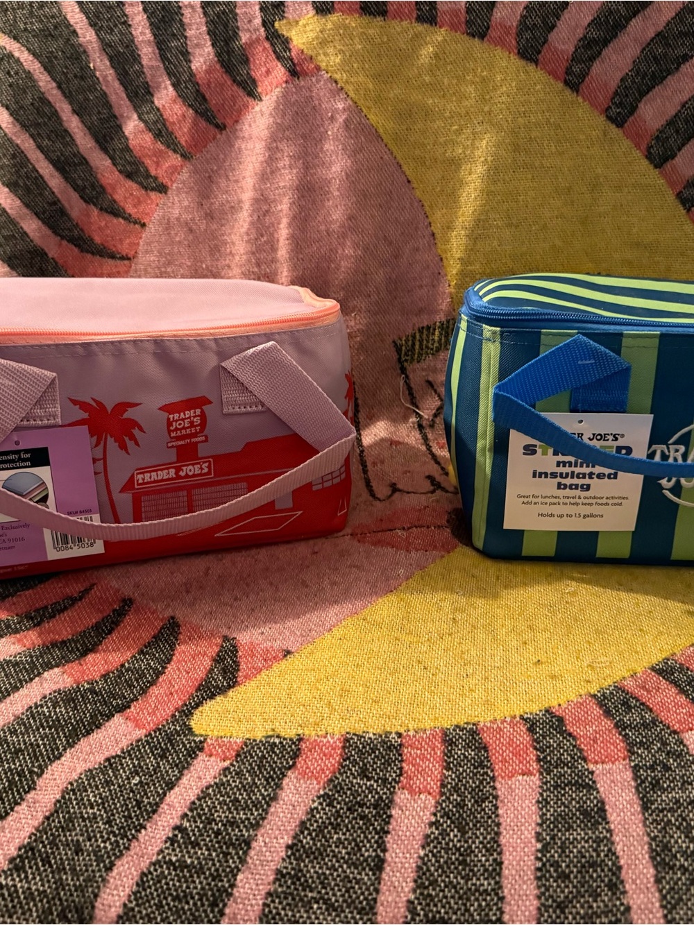 Trader Joe's Pink Insulated Lunch Bag